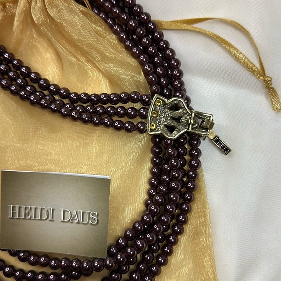 Heidi Daus beaded rhinestone crystals necklace bracelet set 2pc - Picture 9 of 13